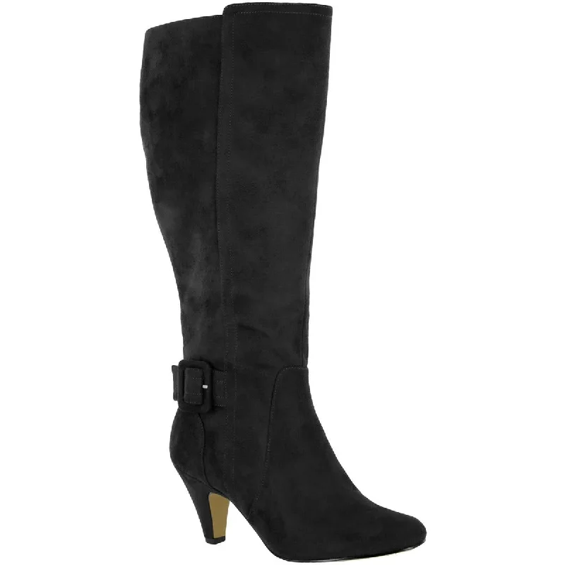 Bella Vita Womens Troy II Plus Faux Suede Wide Calf Mid-Calf Boots