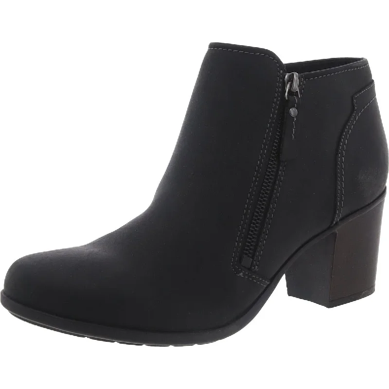 Clarks Womens Padded Insole Block Heel Ankle Boots