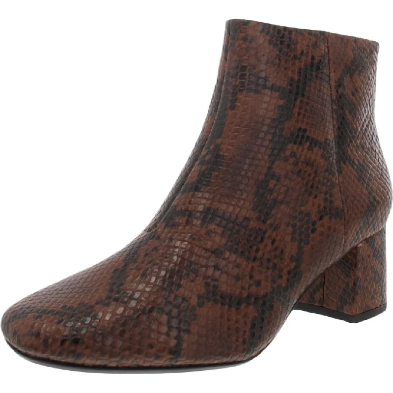 Clarks Womens Sheer Flora 2 Leather Snake Print Ankle Boots