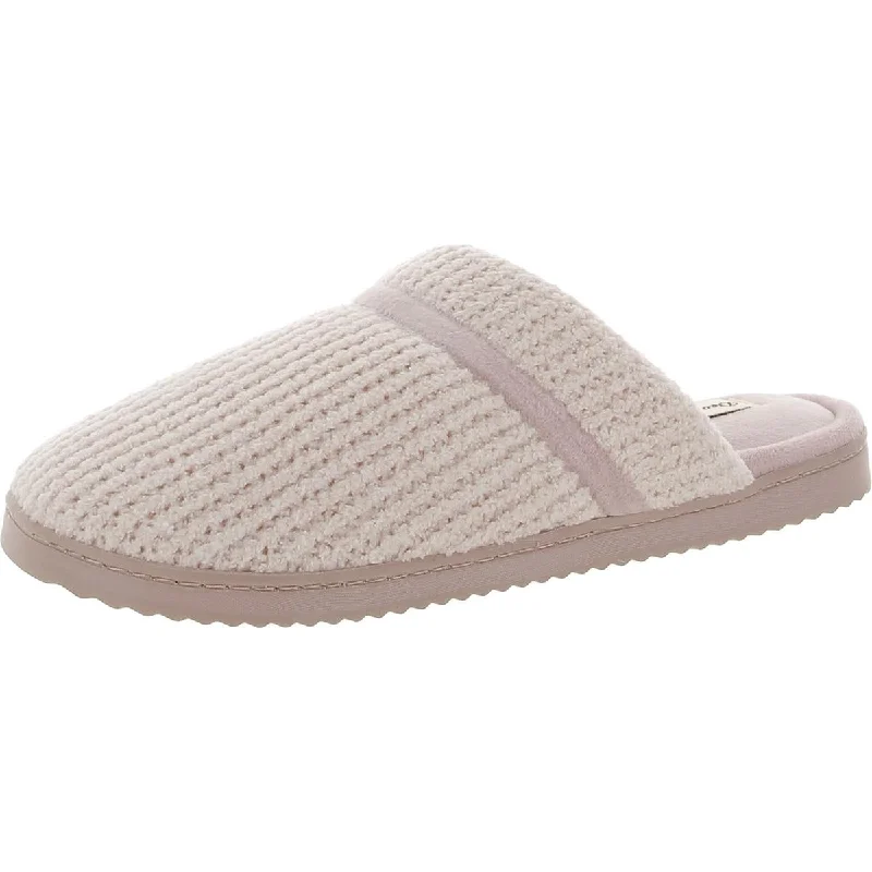 Dearfoams Womens Faux Fur Slip On Slide Slippers