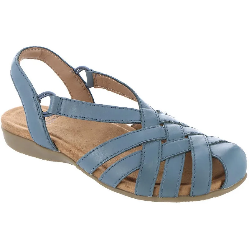 Earth Origins Womens Berri  Round Toe Woven Slingback Sandals