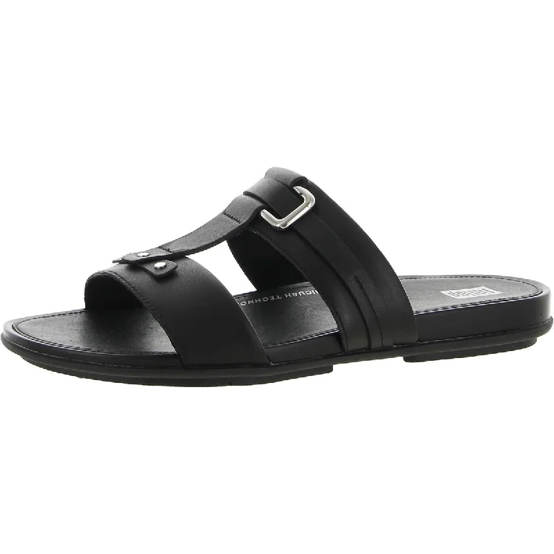 Fitflop Womens Gracie Stud Leather Buckle Slide Sandals