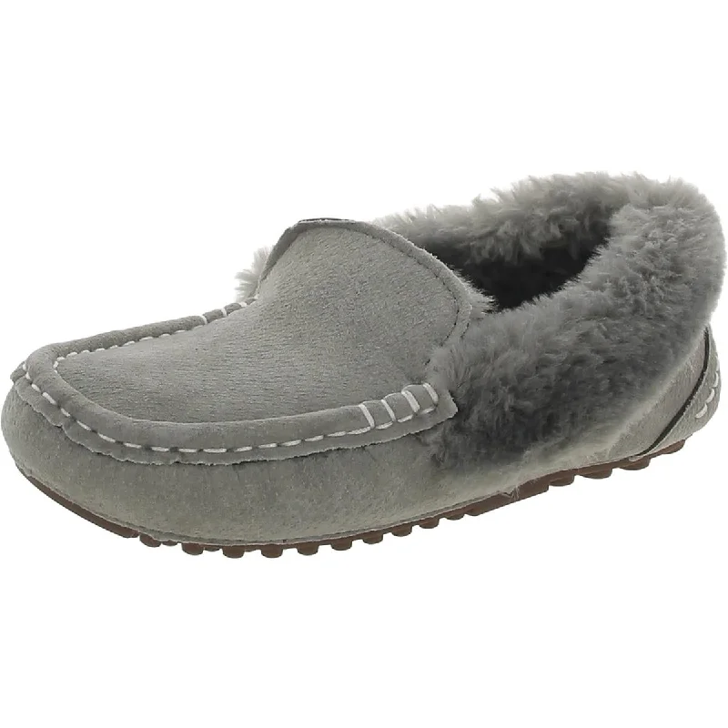 Lamo Womens Ausie Moc Suede Fleece Lined Loafer Slippers