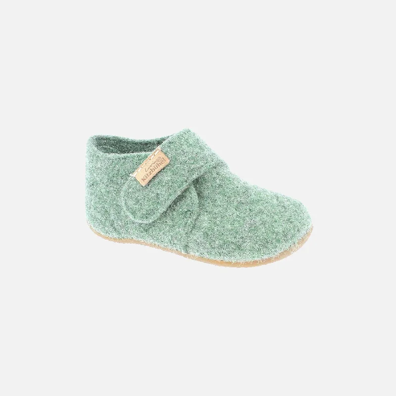 Felted Wool Slipper Shoe - Forest