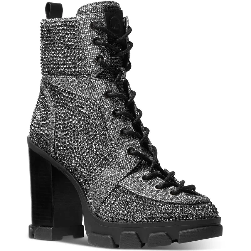 MICHAEL Michael Kors Womens Ridley Textured Embellished Ankle Boots