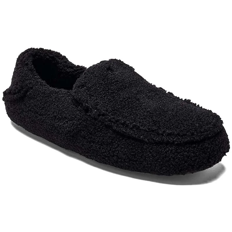 OluKai Womens Nohea Heu Faux Fur Cozy Slide Slippers