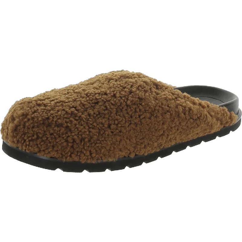 Reike Nen Womens Faux Fur Slip On Slide Slippers