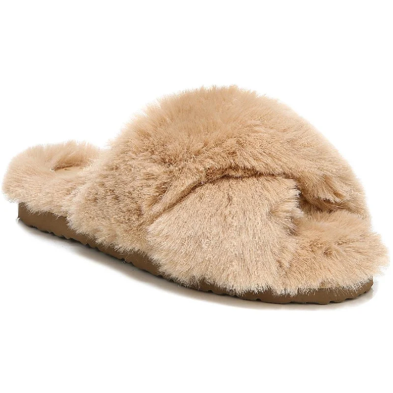 Sam Edelman Womens Jeane Faux Fur Padded Insole Scuff Slippers