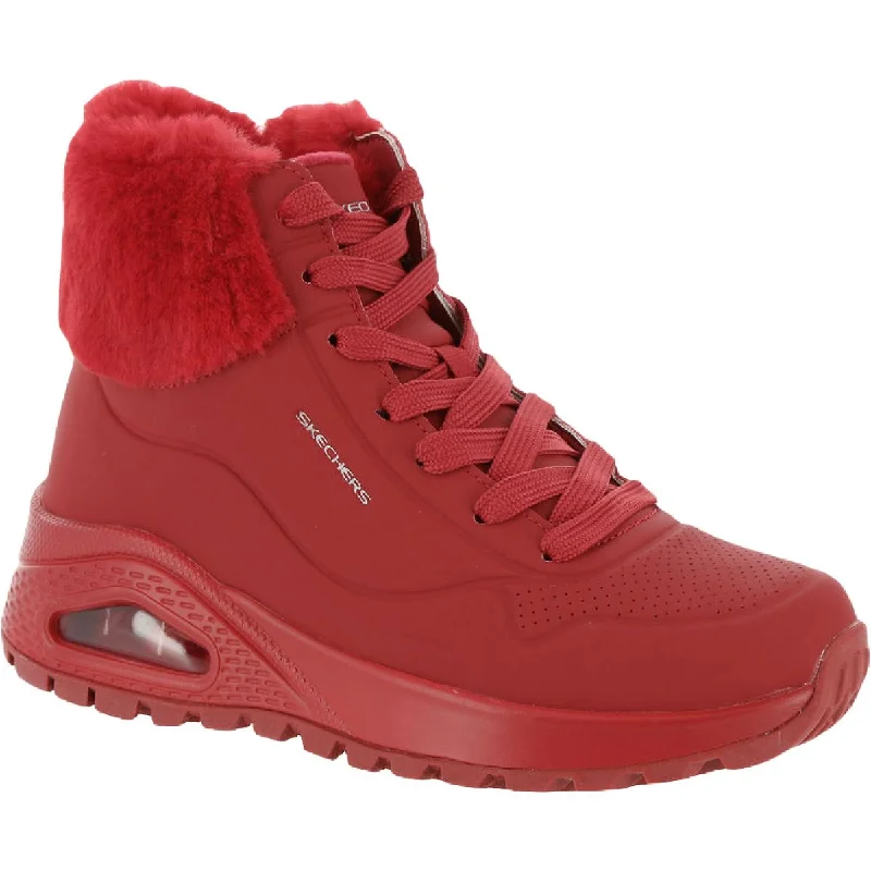 Skechers Womens Fall Air Faux Fur Lined Cold Weather Booties