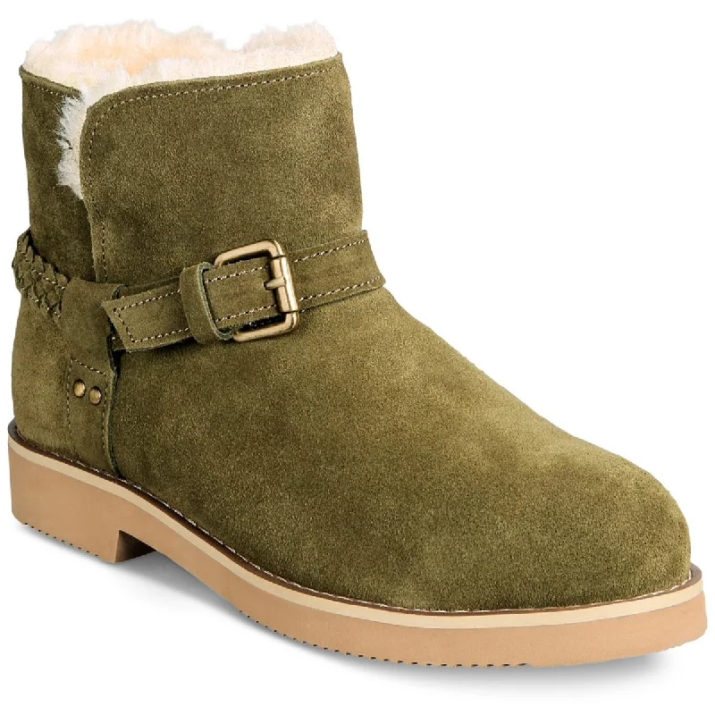 Style & Co. Womens KORRI Faux Suede Buckle Winter & Snow Boots