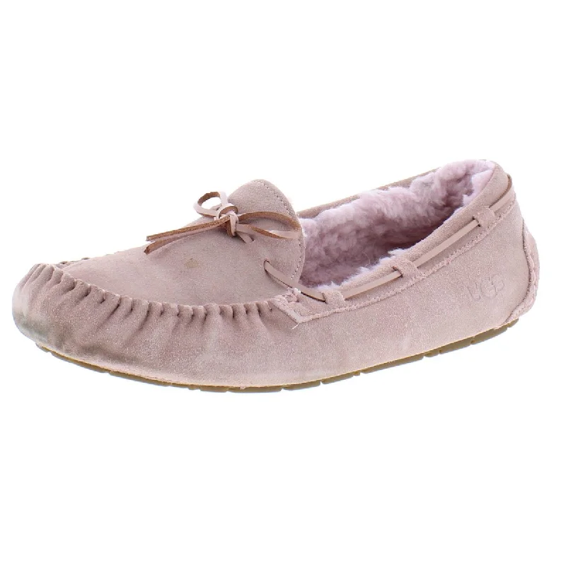 Ugg Womens Leather Slip On Moccasin Slippers