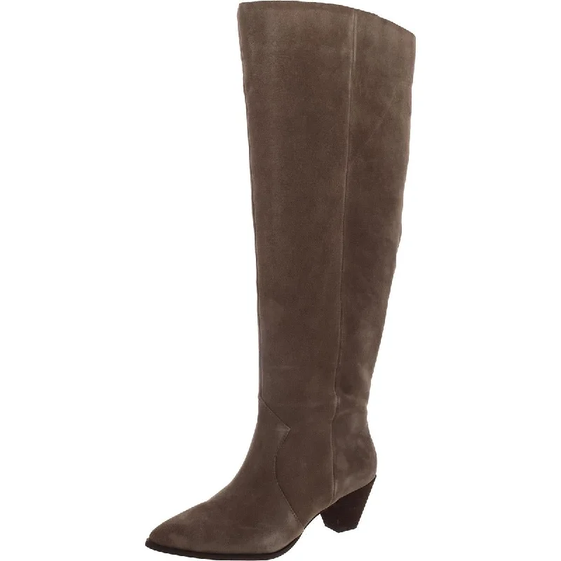 Vince Camuto Womens Sewinny4 Suede Block Heel Knee-High Boots