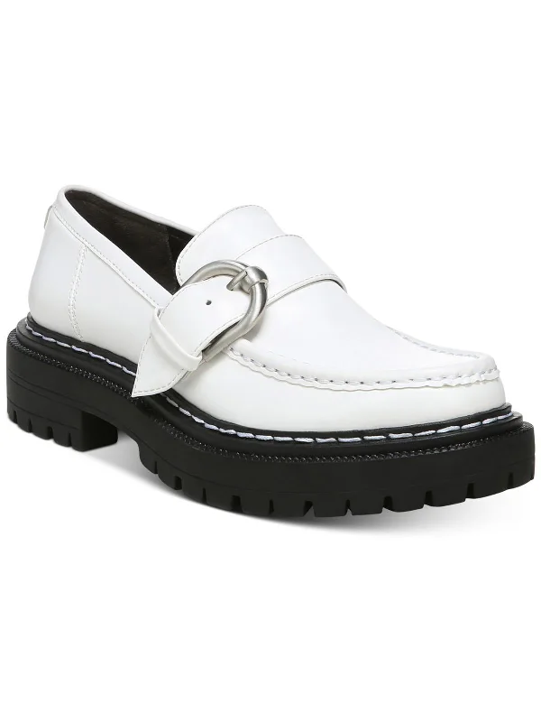 Womens Faux Leather Slip On Loafers