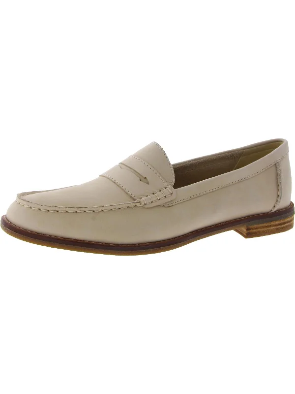 Womens Leather Flat Loafers