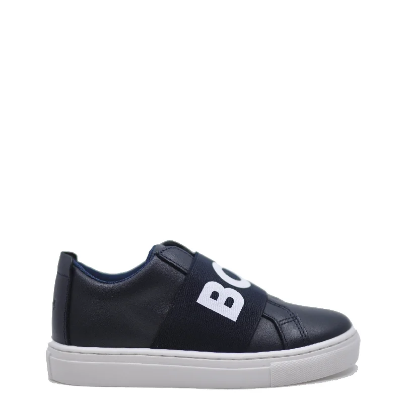 Hugo Boss Navy Elastic Logo Sneaker