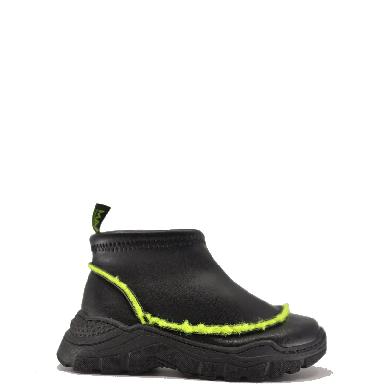 MAA Black and Neon Slip On Sneaker