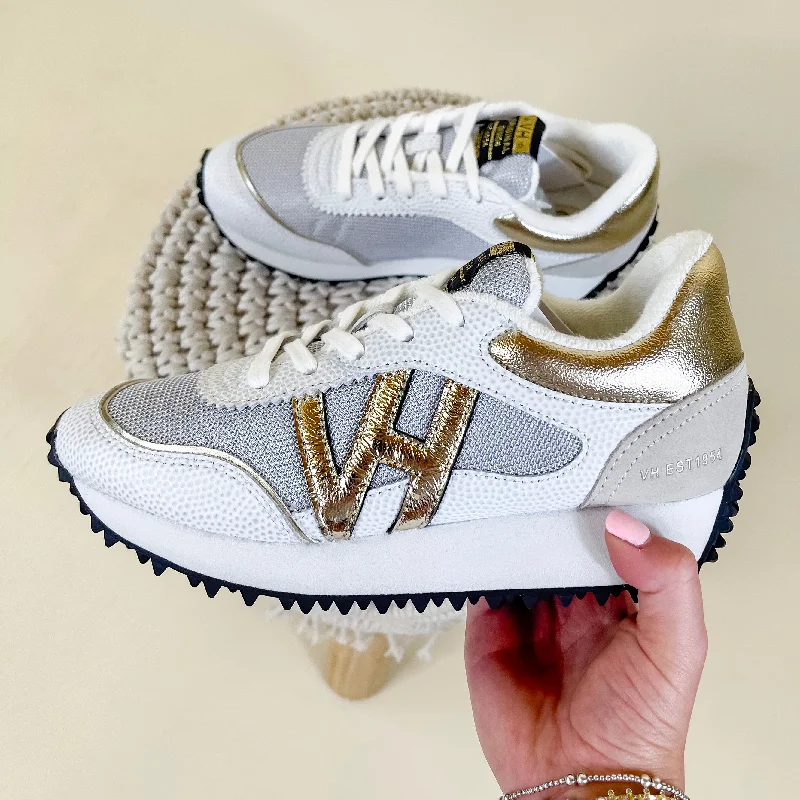 Vintage Havana | Cosmic 8 Sneakers in White, Black, and Gold